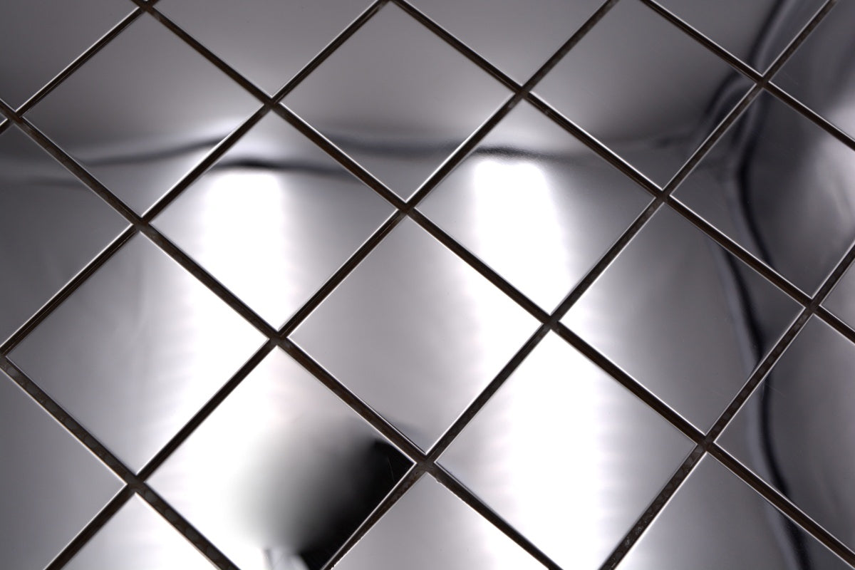 Metallic Silver Gloss Mosaic Tile