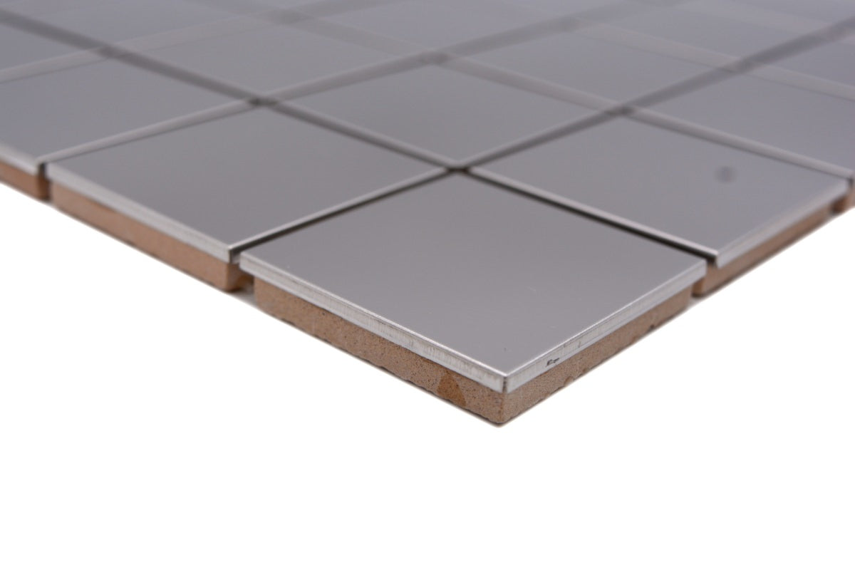 Square Silver Gloss Mosaic Tile