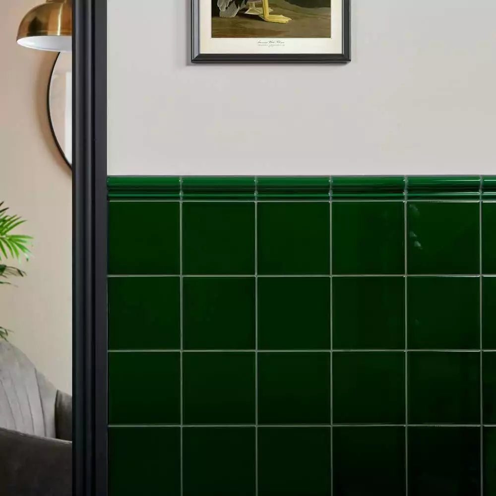 green flat tiles