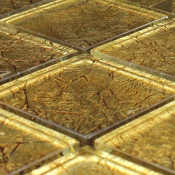 gold mosaic tile