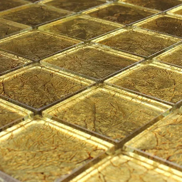metallic gold mosaic tile