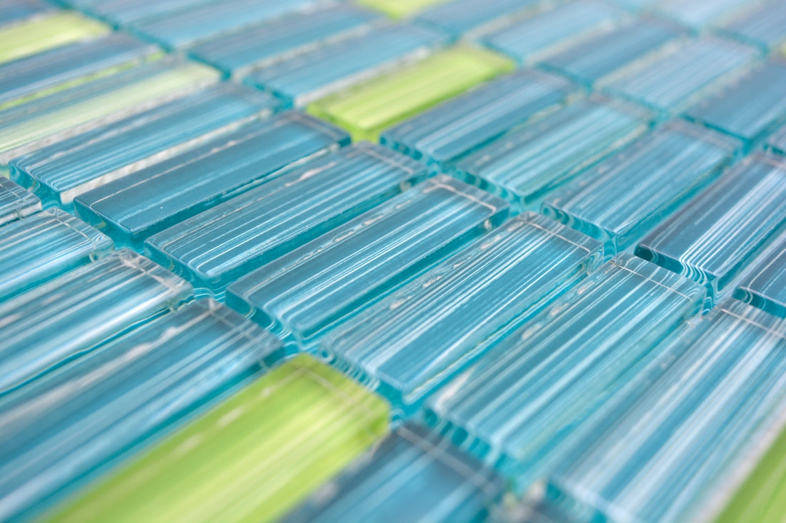 green blue glass mosaic 
