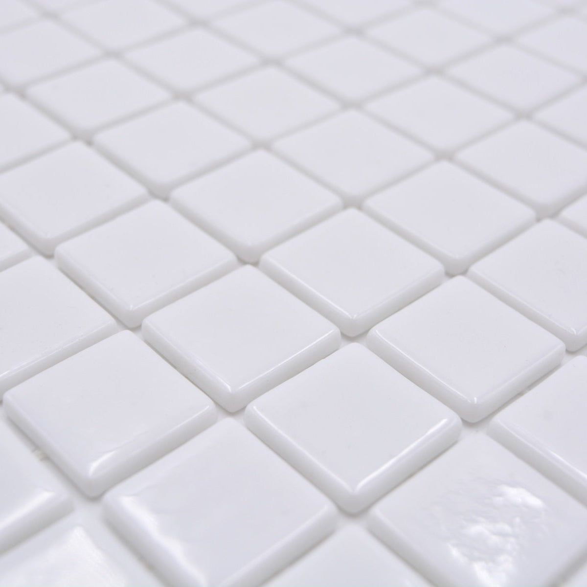 white glass pool tile 
