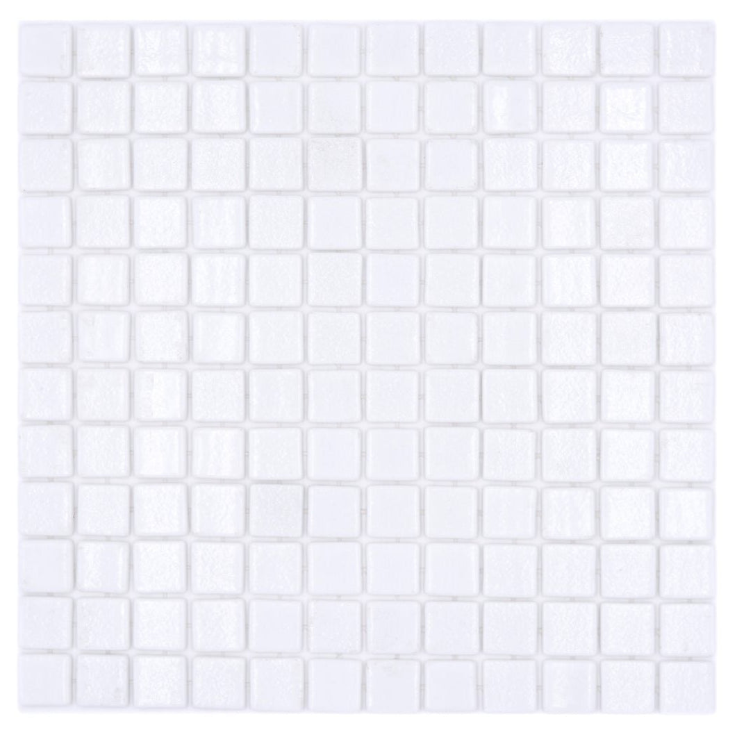 white matt glass tile 