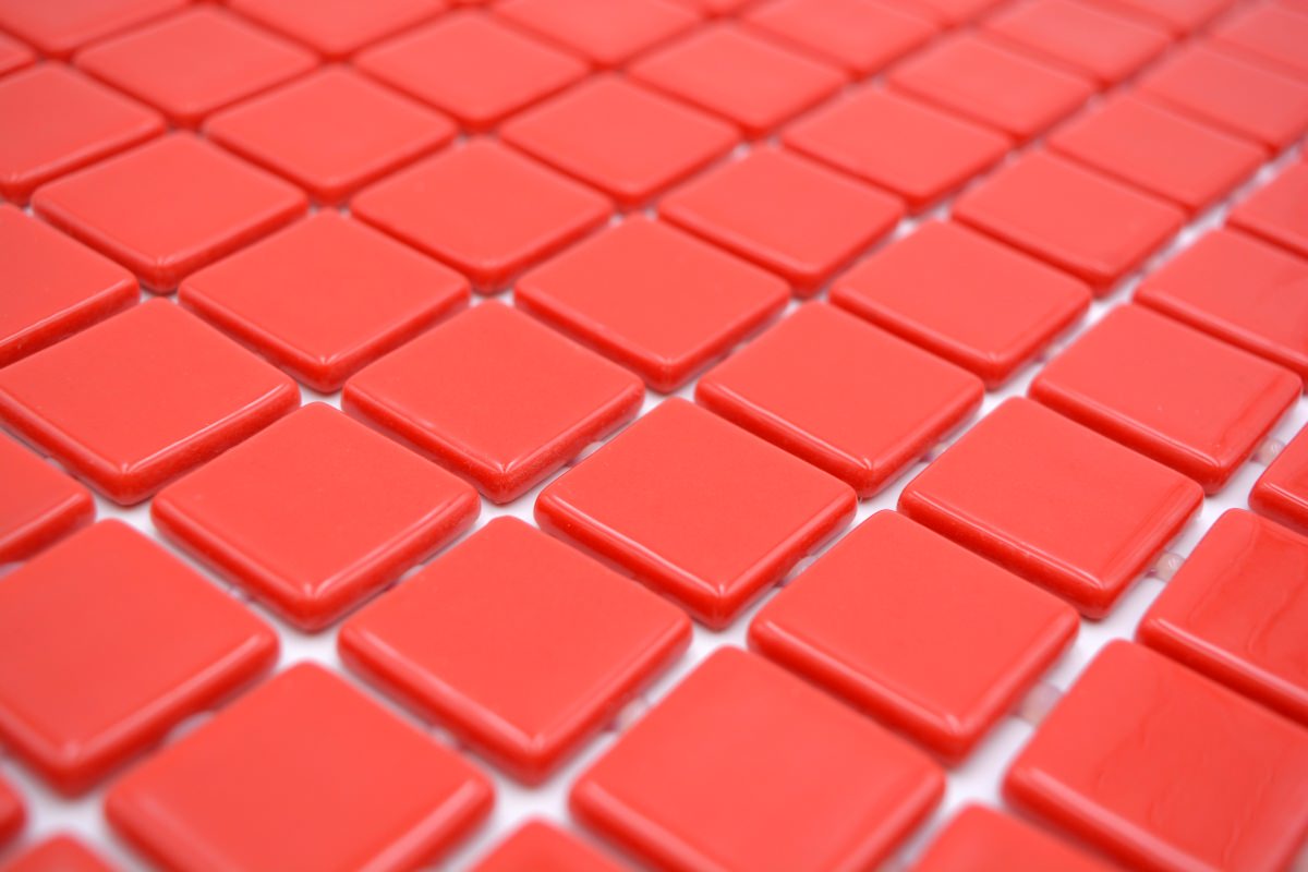 Swimming Pool Mosaic Tile Candy Red | Luxury Tiles UK