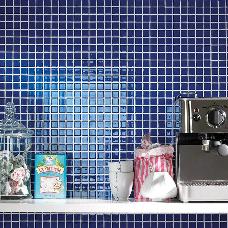 blue glass mosaic tile 