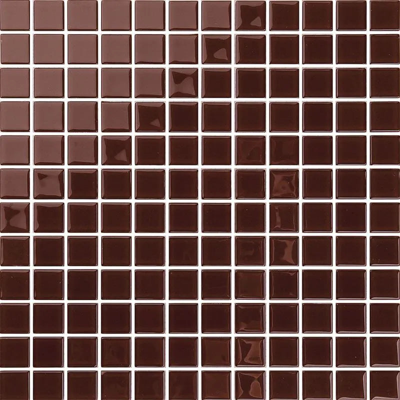 Brown glass mosaic tiles 