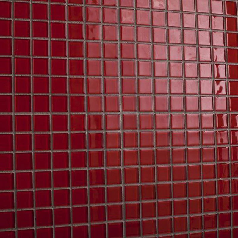 red wall mosaic tiles 