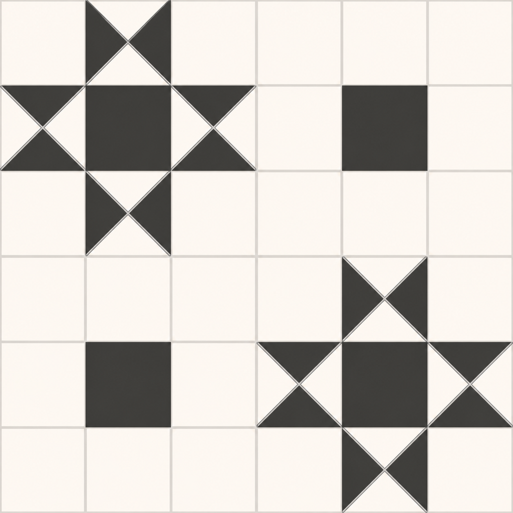 Traditional Dorset Black & White Porcelain Floor Tiles | Luxury Tiles UK