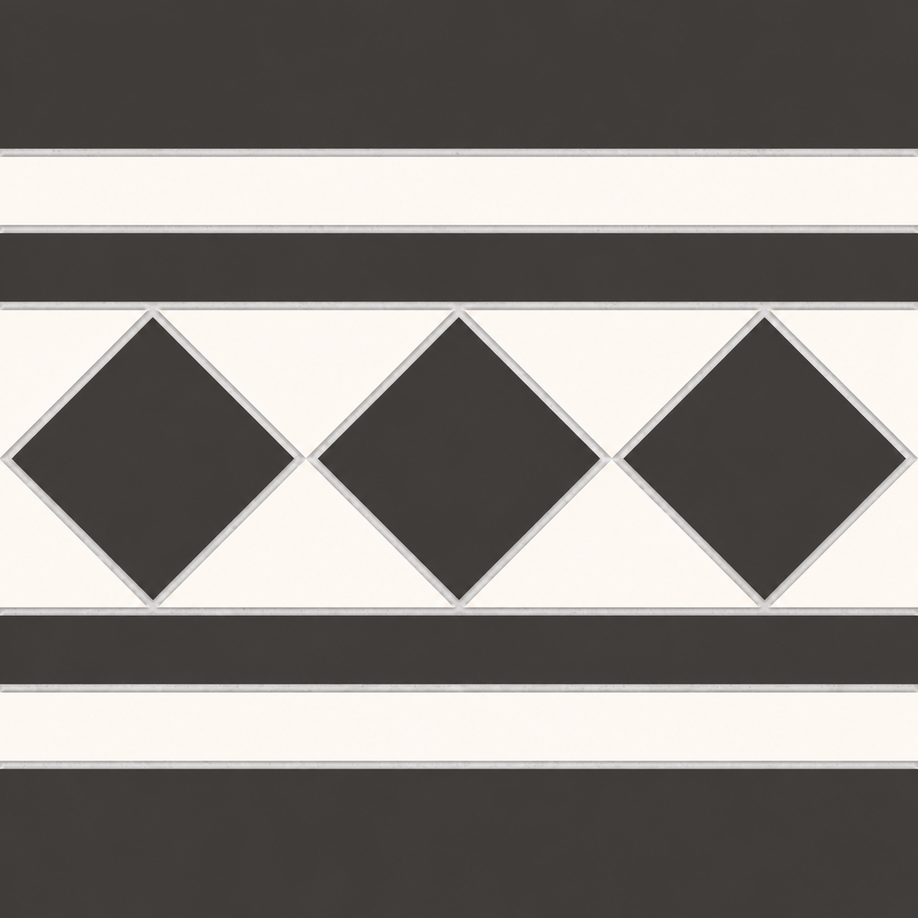 Traditional Dorset Black & White Porcelain Floor Tiles | Luxury Tiles UK