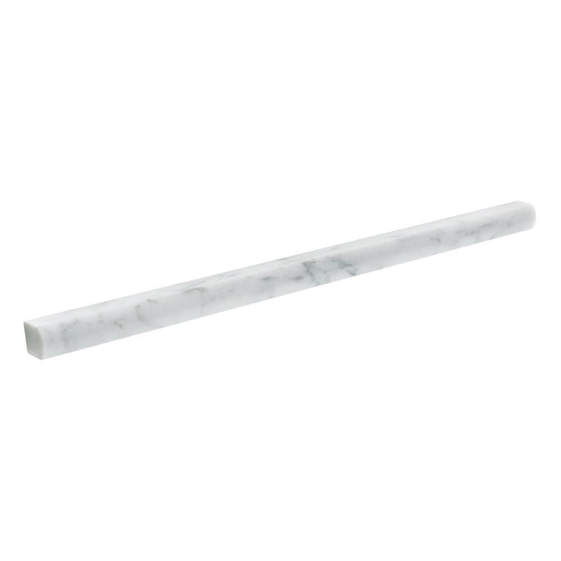 white marble pencil skirting tile