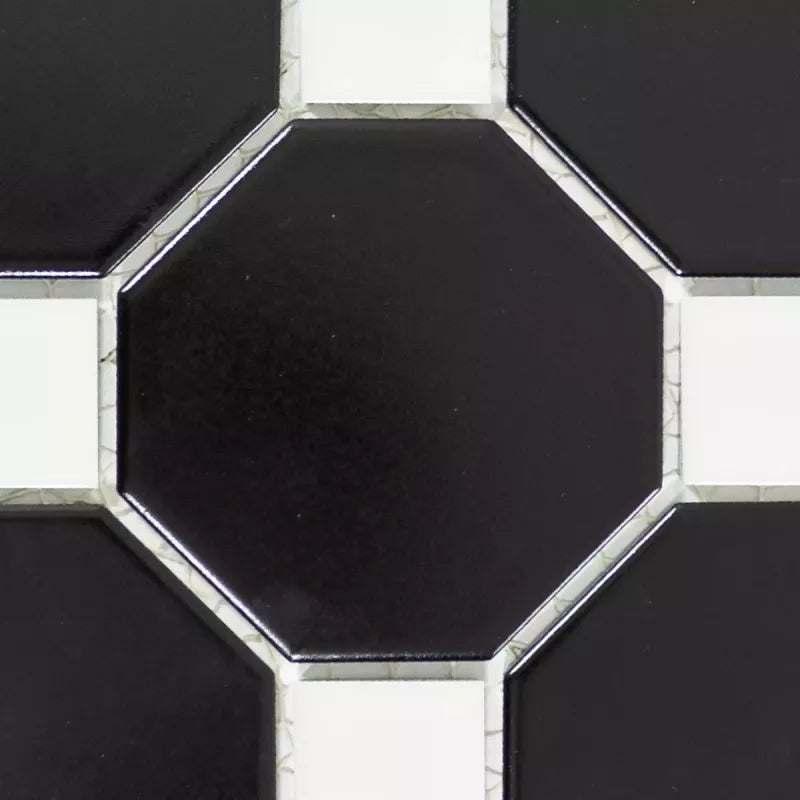 Black and white mosaic tile 