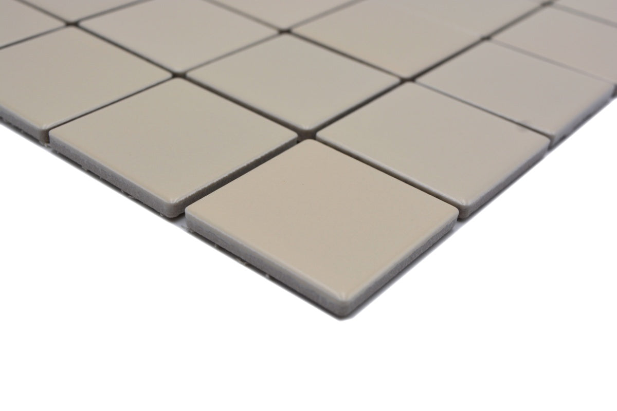 matt cream mosaic tile