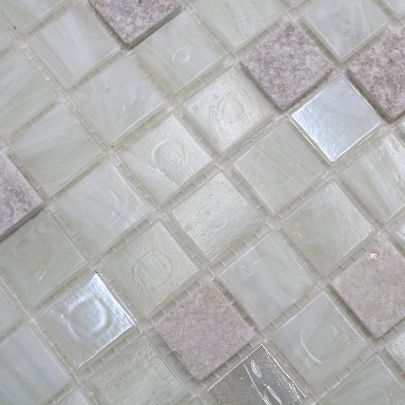 White Pearl Mix Mosaic Tile