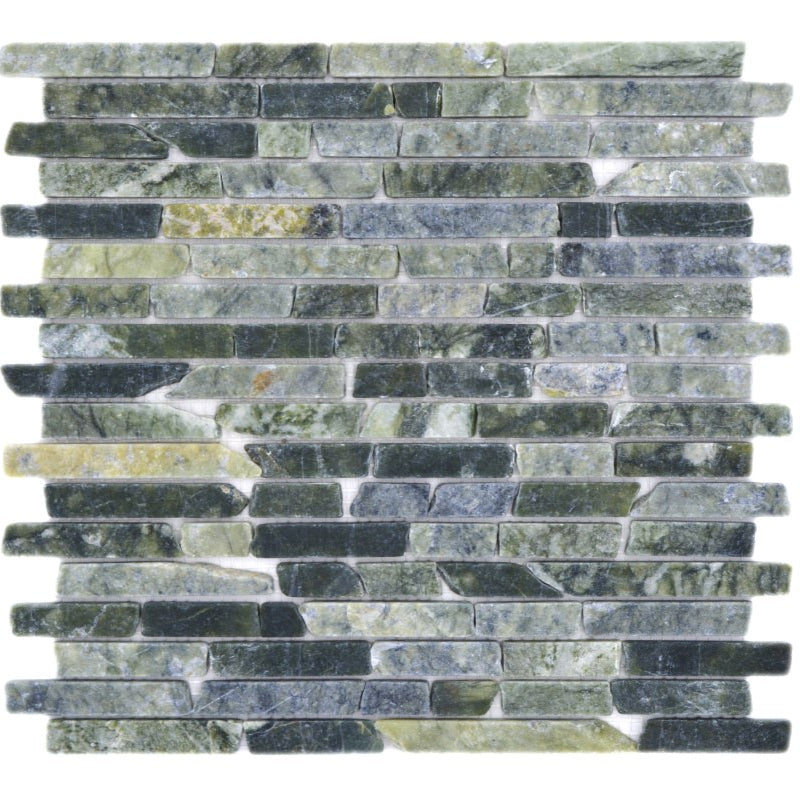 Green marble mosaic tile