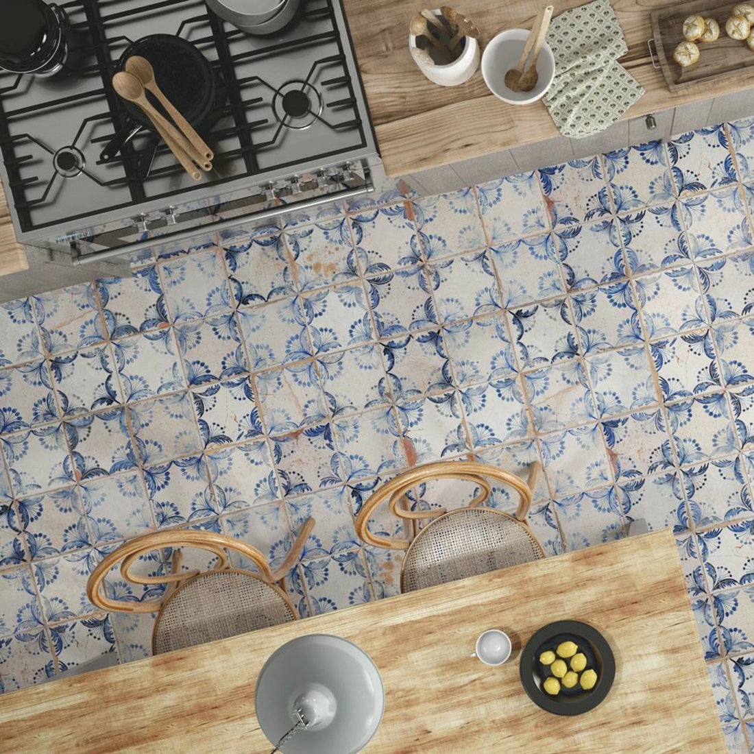 Beige Pattern Floor Tiles 