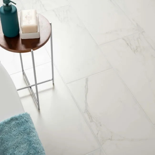 white marble floor tiles 
