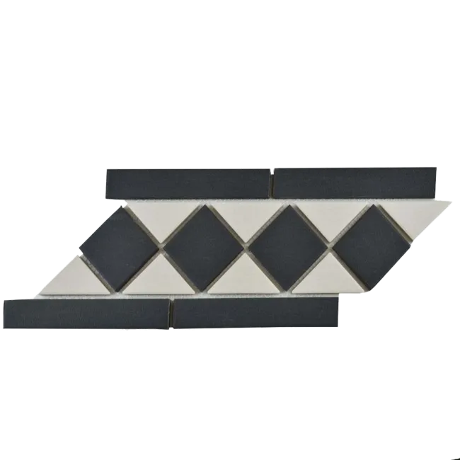 black and white border mosaic 