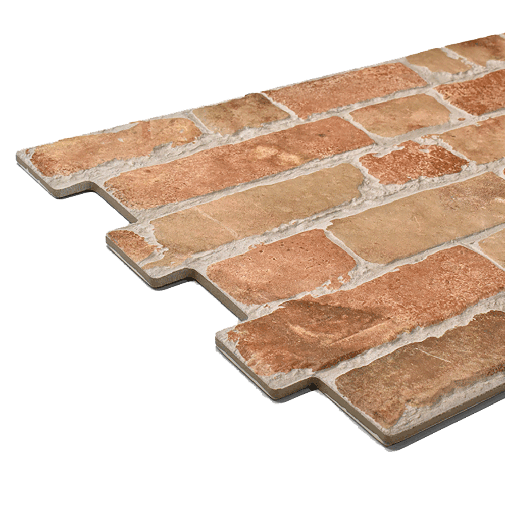 Close up Victorian Urban Red Brick Effect