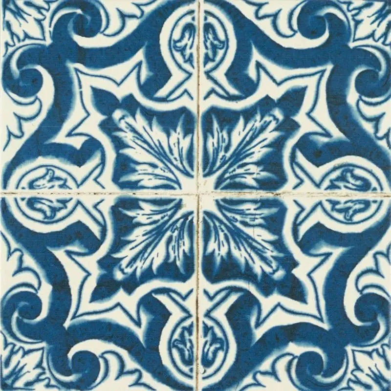 Vintage Moroccan pattern wall and floor 200 x 200 mm tile - Luxury Tiles UK