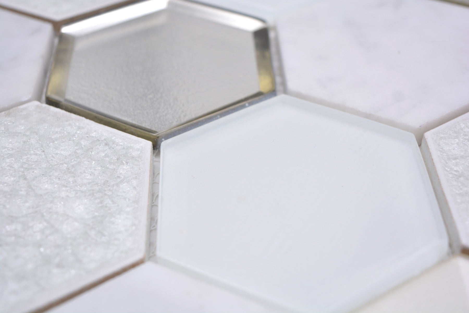 White Hexagon Mosaic Tile