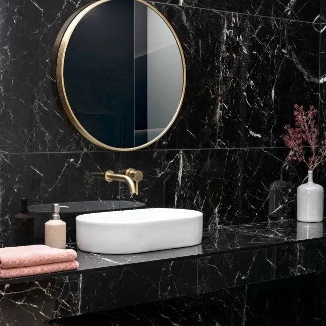 black marble effect bathroom shot 