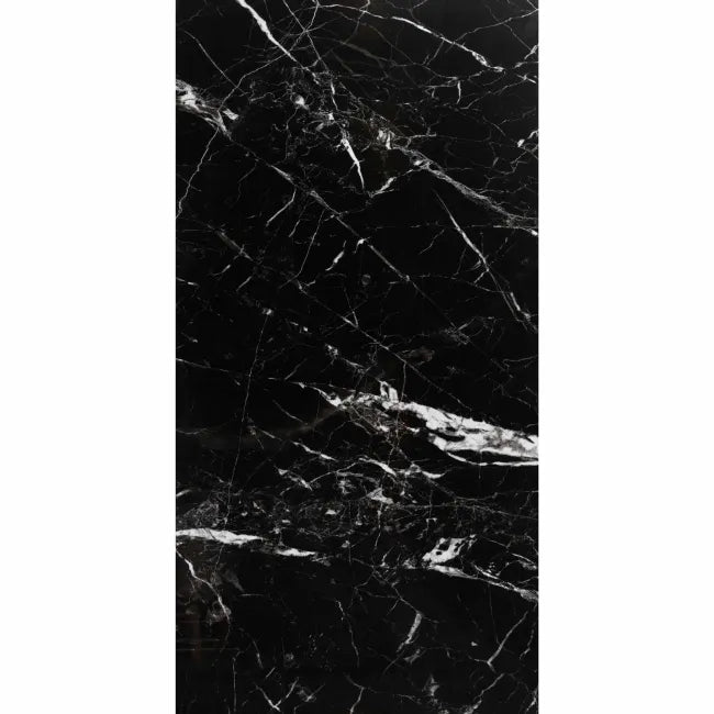 Black marble effect tile 