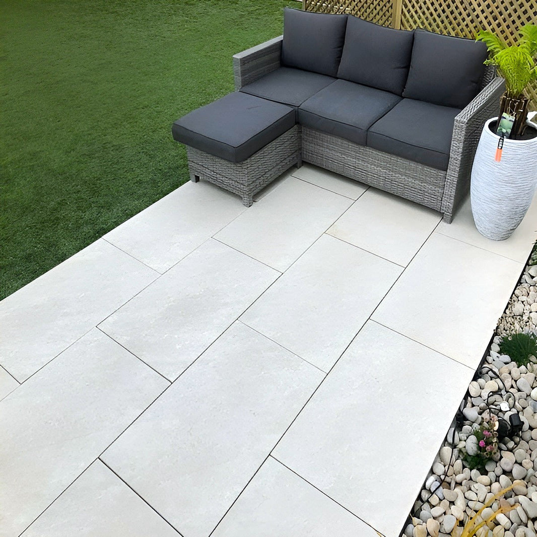 White Porcelain Paving Outdoor Tiles 20mm