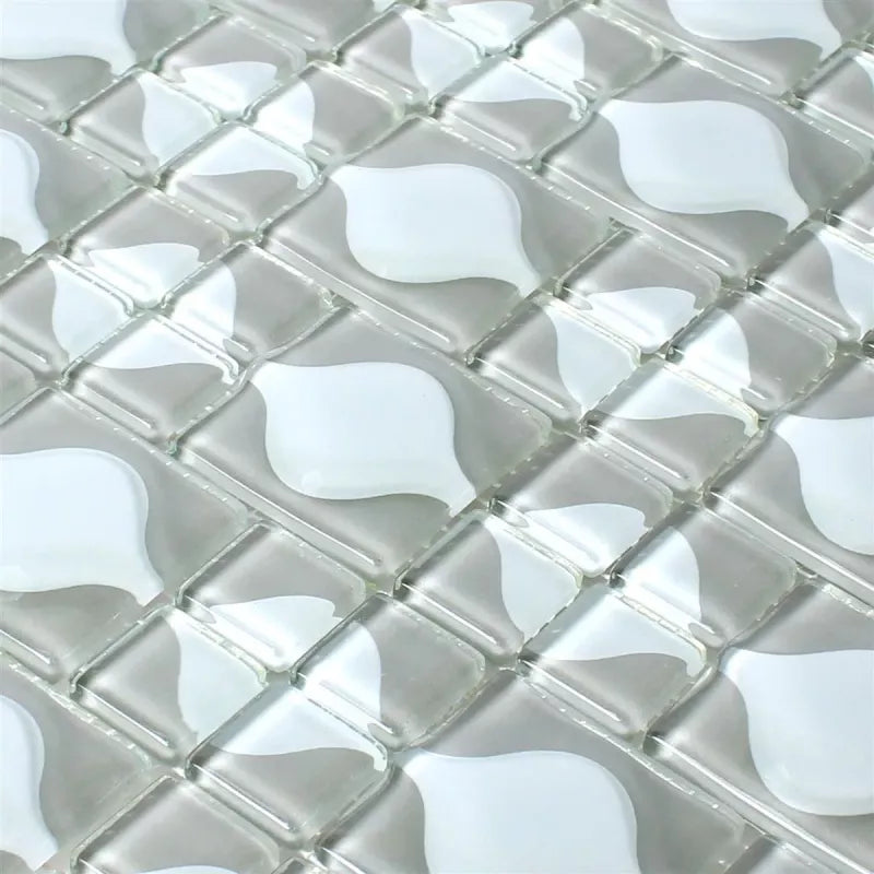 waved pattern mosaic tile