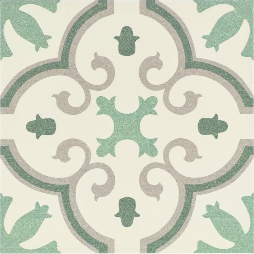 Wiltshire Green Pattern Floor and Wall Tile - Luxury Tiles UK