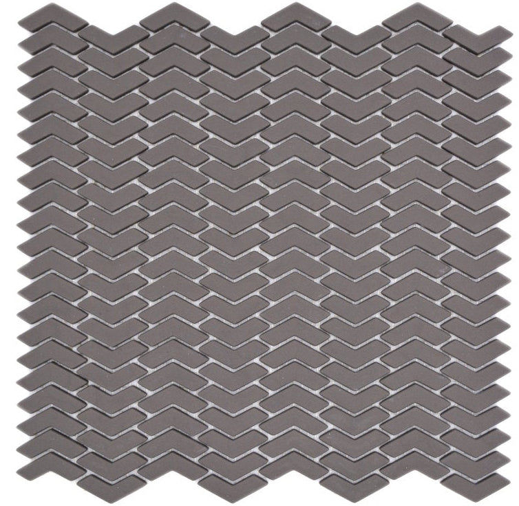 Brown Chevron Mosaic Tile