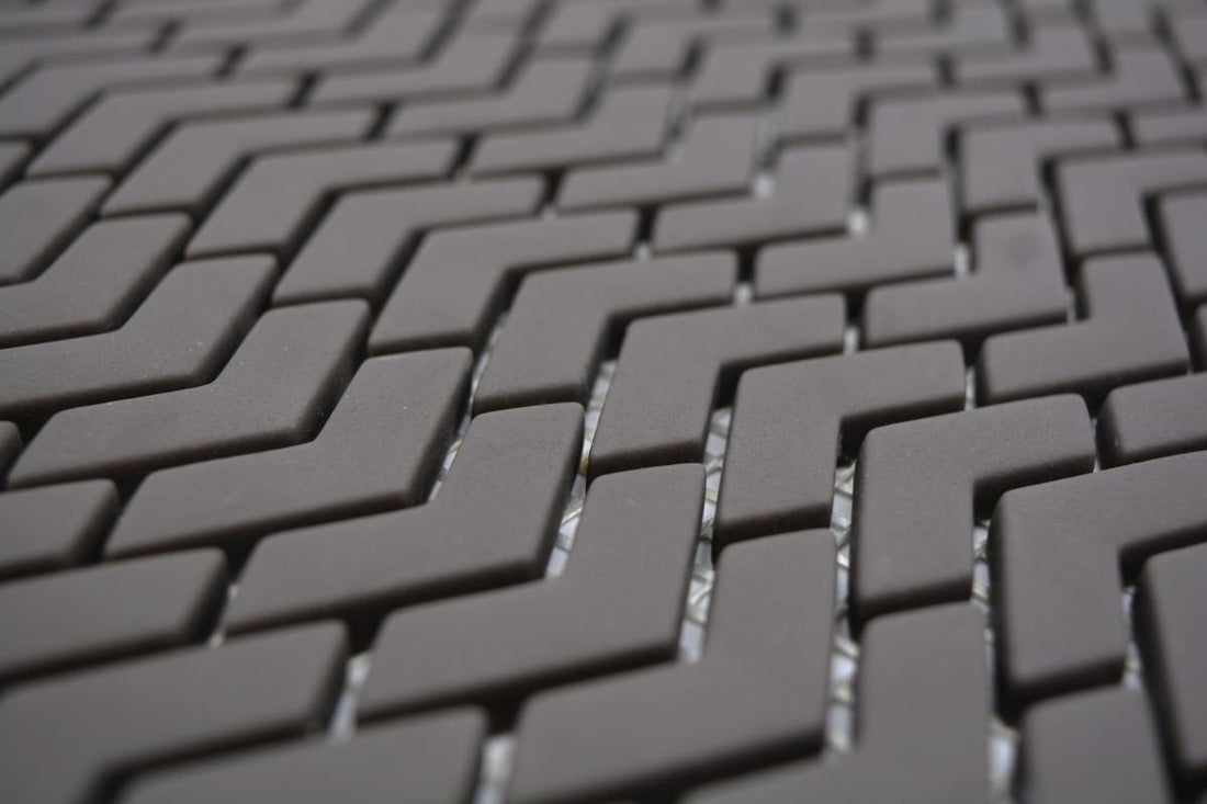 Brown Chevron Mosaic Tiles 1