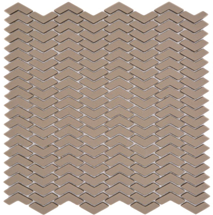 Cream Chevron Mosaic Tile