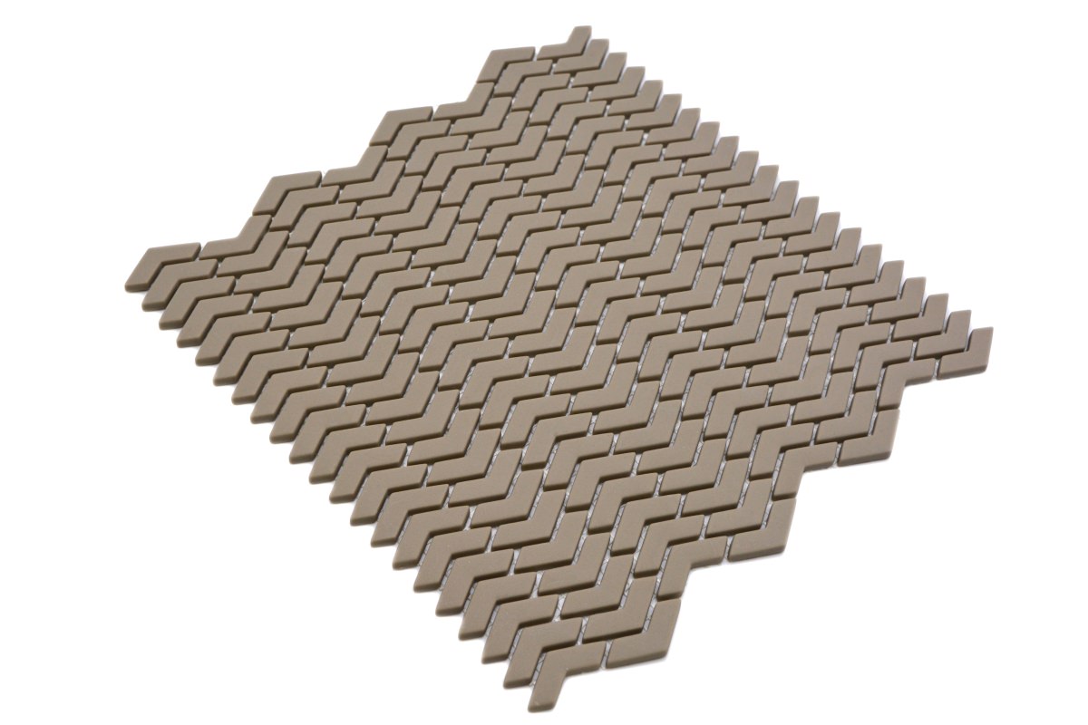 Beige Chevron Mosaic Tiles