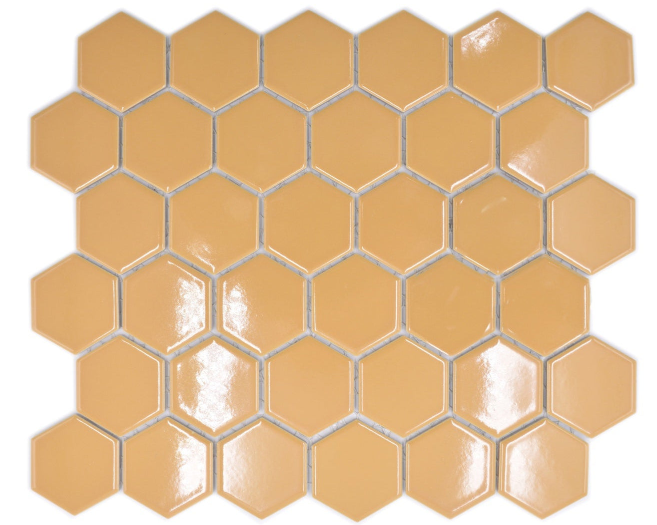 Hexagon Gloss Mosaic Tile 