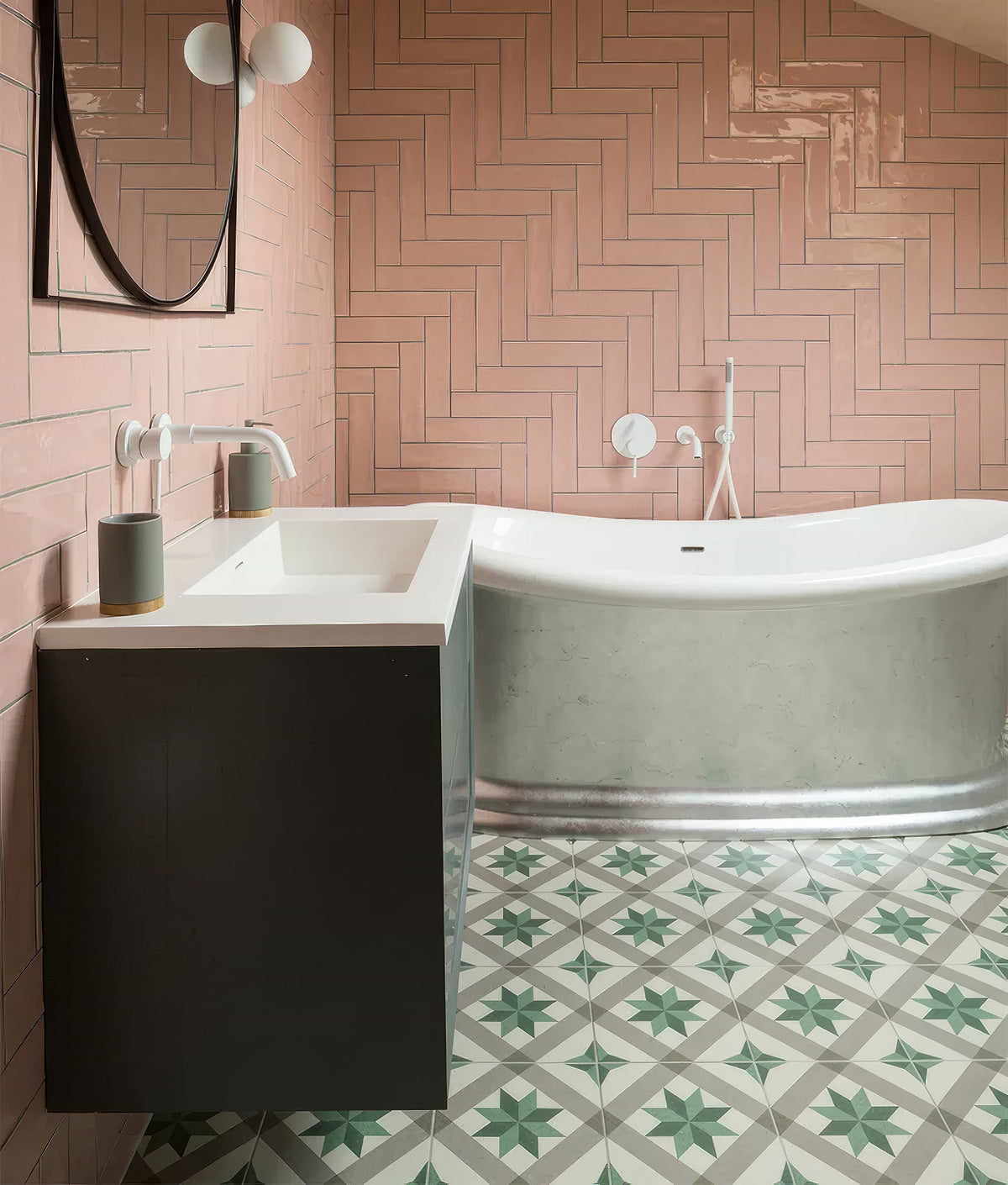 Yorkshire Green Pattern Floor and Wall Tile - Luxury Tiles UK