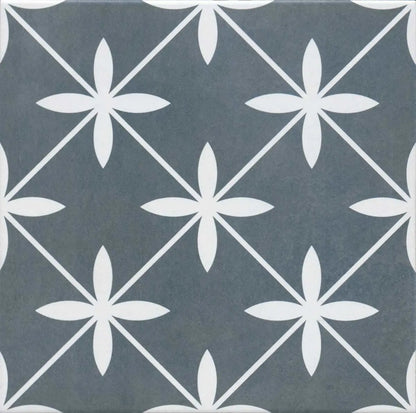 Wicker Charcoal Floor and Wall Tile 33x33cm - Ceramic British Ceramic Tiles