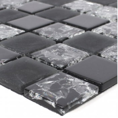 Egon Black Peel and Stick Mosaic Tile - Self adhesive