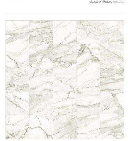 Calacatta Paonazzo Rectified Honed Porcelain 60x60cm Tiles