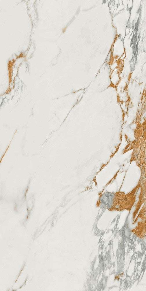 Milan Gold High Polish 600x1200mm Marble Effect Tile - Luxury Tiles UK