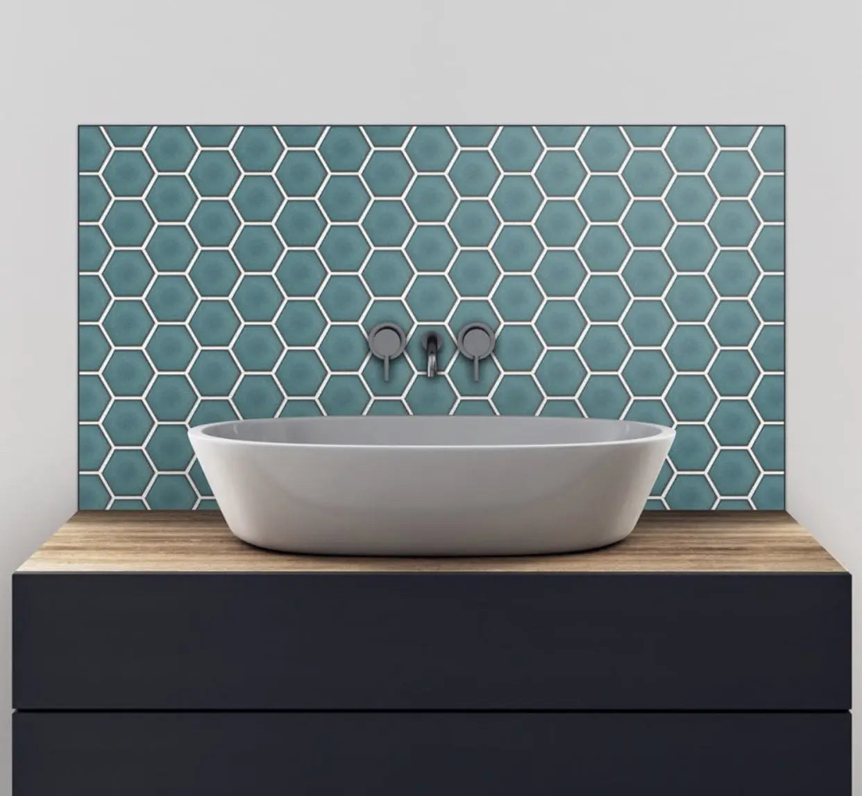 Hex Bay Green Mosaic Sheet Luxury Tiles