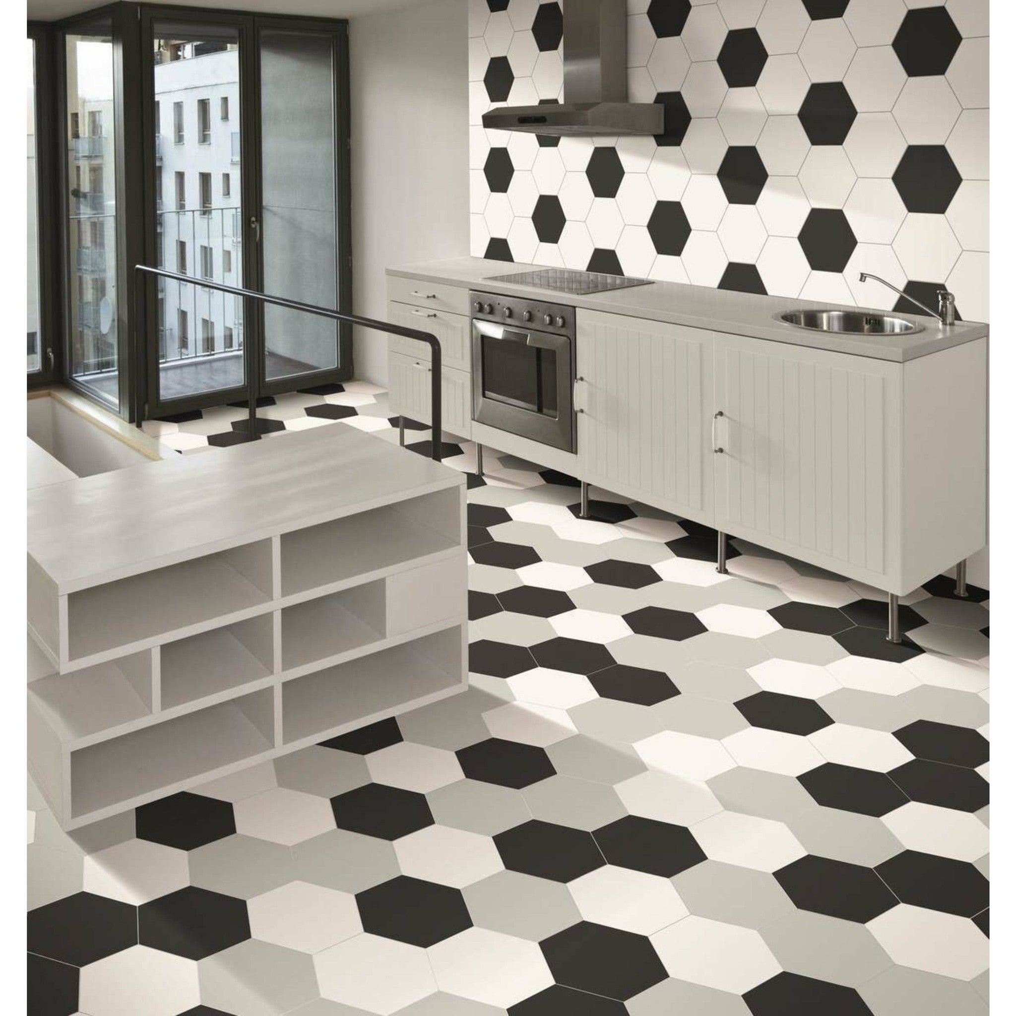 Annabelle Plain White Hexagon Tile - Luxury Tiles UK