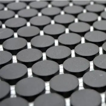 Charcoal Penny Mosaic  Floor & Wall Tile Luxury Tiles