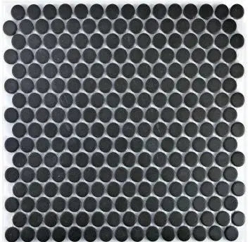 Charcoal Penny Mosaic  Floor & Wall Tile Luxury Tiles