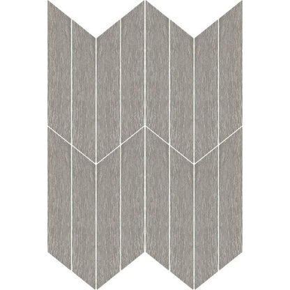 Ashen Chevron Wood Effect Floor and Wall Tile 80 x 400 mm