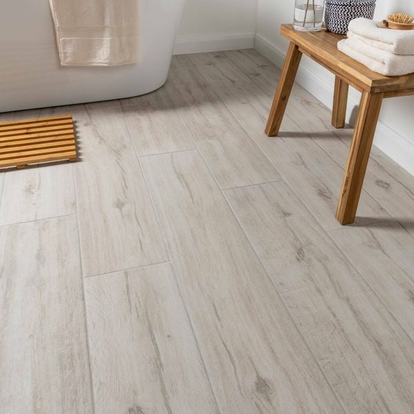 Aspen White Washed Oak Wood Effect Tile - Luxury Tiles UK