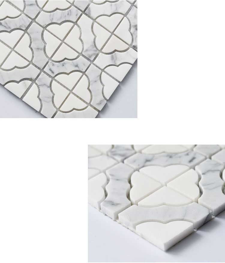 Aurora White Marble Stone Wall and Floor Tile - Luxury Tiles UK