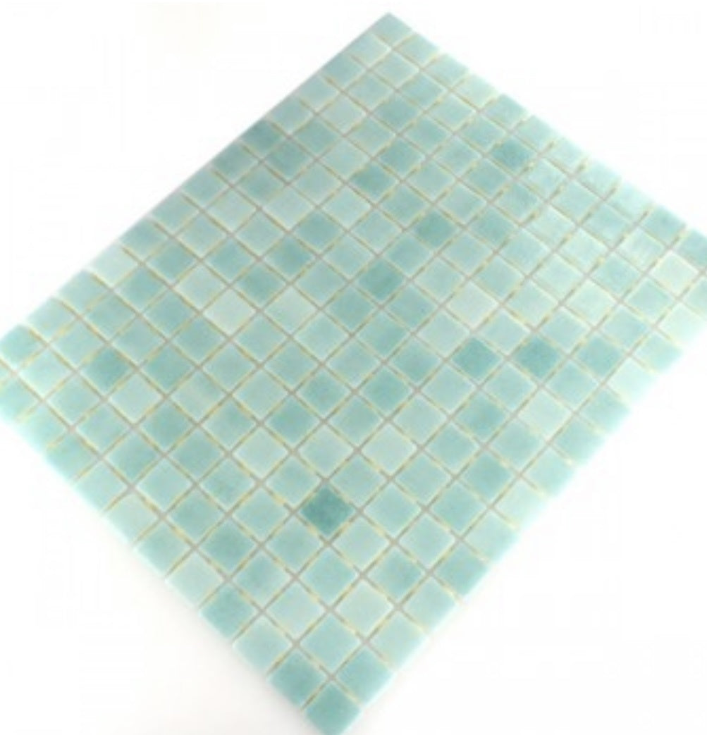 Mediterranean Swimming Pool Teal Mosaic Tile - Luxury Tiles UK