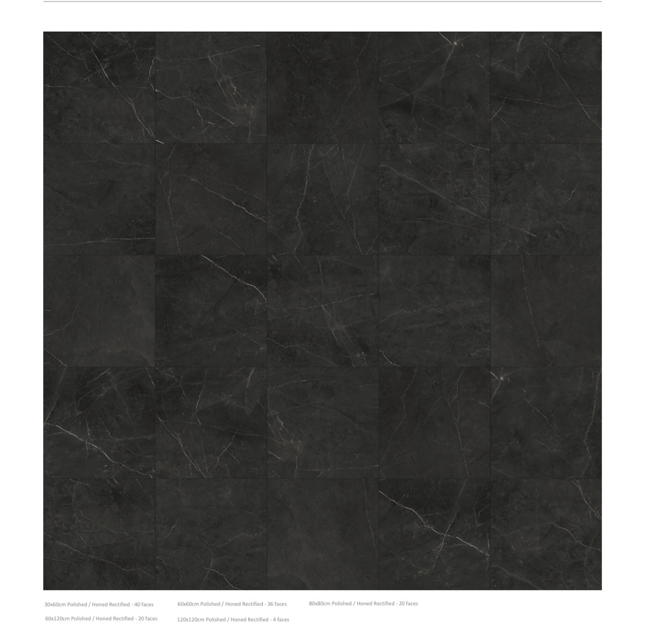 Nero Venato Rectified Polished Porcelain - Luxury Tiles UK