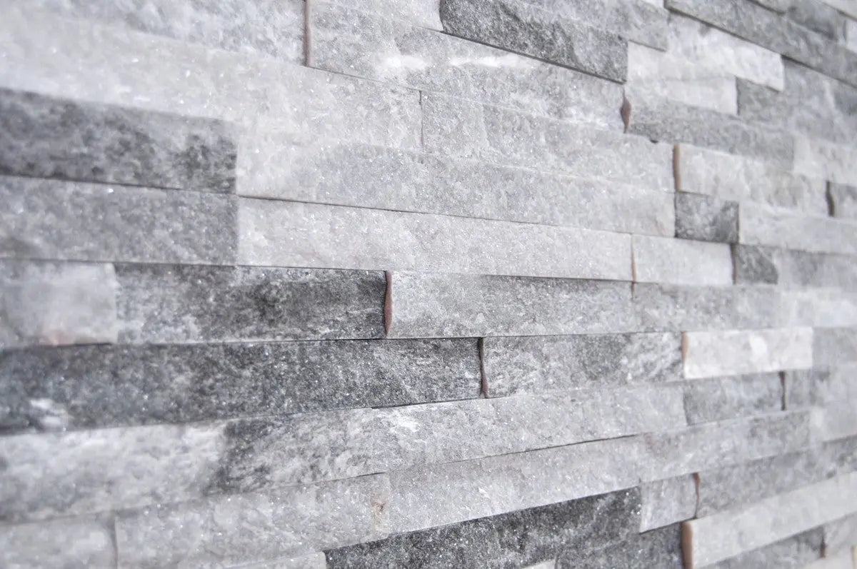 Cloud grey slate tile split face cladding 10x36cm - Luxury Tiles UK